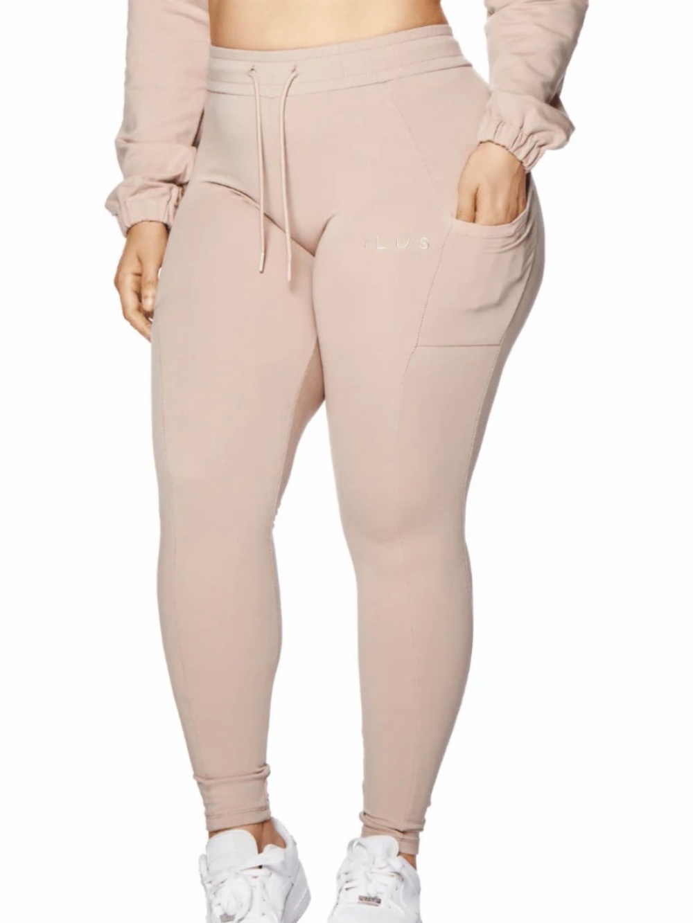 ILUS Idol Jogger Blush Pink Drawstring Pants Size Large w Pockets
